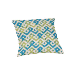 CASUAL CUSHION CORP. Nixie Ikat Indoor/Outdoor Throw Pillow