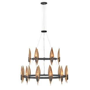 FREDRICK RAMOND Willow 18 - Light Dimmable Tiered Chandelier