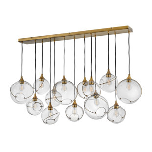 HINKLEY Skye Thirteen-Light Linear Globe Chandelier by Lisa McDennon