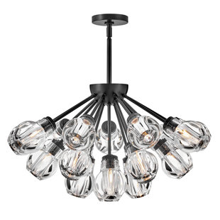 FREDRICK RAMOND Elise 19 - Light Dimmable Sputnik Modern Linear Chandelier