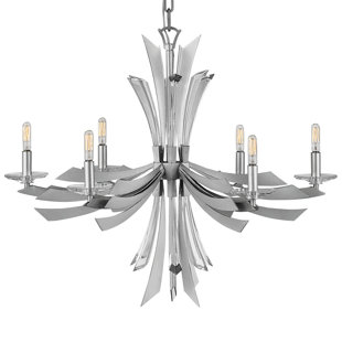 FREDRICK RAMOND Vida 6 - Light Fabric Dimmable Classic / Traditional Chandelier