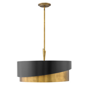 FREDRICK RAMOND Five-Light Convertible Drum Chandelier