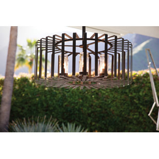 HINKLEY Reid Six-Light 12V Outdoor Caged Chandelier