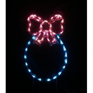 LORI'S LIGHTED D'LITES Painted Egg with Bow Easter Holiday Lighted Display