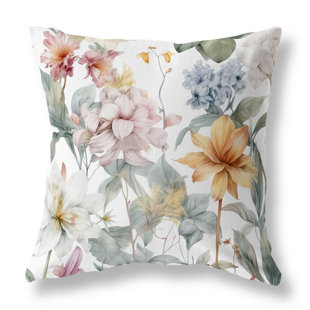 AMRITA SEN Wildflower Whimsy Broadcloth Throw Pillow Blown and Closed