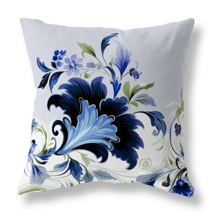 AMRITA SEN Damask Hue Broadcloth Throw Pillow Blown and Closed