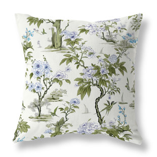 AMRITA SEN Open Air Orchid Broadcloth Throw Pillow Blown and Closed