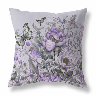 AMRITA SEN Garden Delights Broadcloth Throw Pillow Blown and Closed