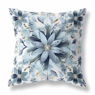 AMRITA SEN Snowy Crest Broadcloth Throw Pillow Blown and Closed