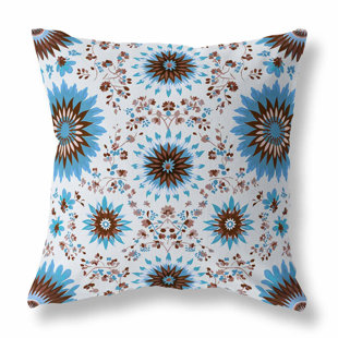 AMRITA SEN Delightful Dandelions Broadcloth Throw Pillow Blown and Closed