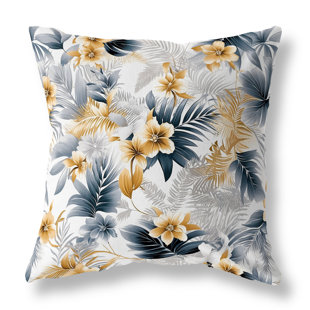 AMRITA SEN Enchanted Tropics Broadcloth Throw Pillow Blown and Closed
