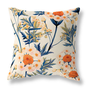 AMRITA SEN Millefolium Harmony Broadcloth Throw Pillow Blown and Closed
