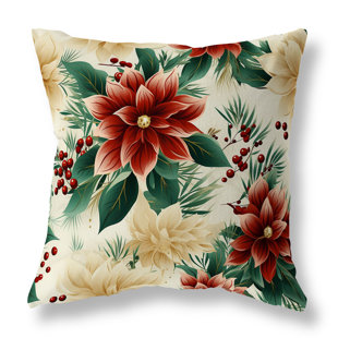 AMRITA SEN Holiday Sparkle Broadcloth Throw Pillow Blown and Closed