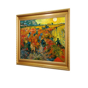 DECORARTS The Red Vineyards, Vincent Van Gogh Art Reproduction. Giclee Canvas Prints Wall Art for Home Decor