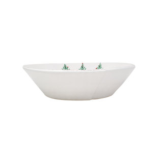VIETRI Lastra Holiday Shallow Serving Bowl