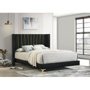 COASTER Kendall Upholstered Wingback Bed