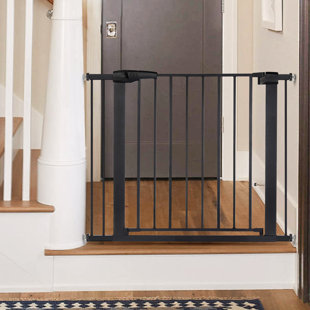 TOOCAPRO 29.5"-40.5"Wide Metal Auto Close Baby Safety Gate Pressure Mounted Walk Thru Pet Gates