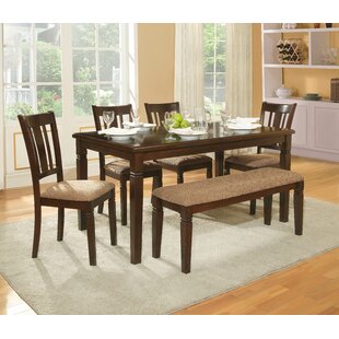 ALCOTT HILL® Lansdowne 6 - Piece Solid Wood Top Dining Set