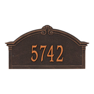 WHITEHALL PRODUCTS Roselyn Personalized Arch Grande 1-Line Wall Address Plaque