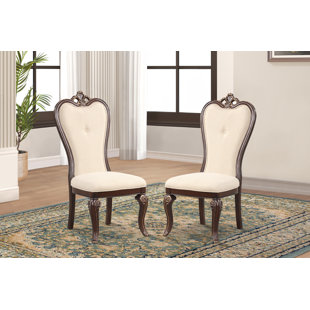 ROYAL CLASSICS Montecito Upholstered Back Side Chair in Cherry (Set of 2)