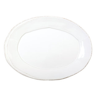 VIETRI Lastra White Small Oval Platter