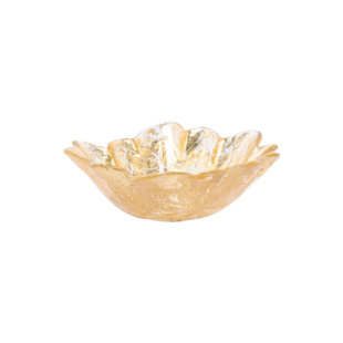 VIETRI Moon Glass Leaf Small Bowl