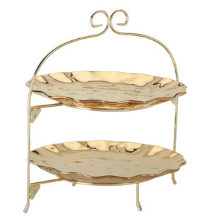 CERTIFIED INTERNATIONAL Gold Coast 2 Tier Rack with 11in Plates