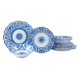 CERTIFIED INTERNATIONAL Veranda Melamine 12 pc Dinnerware Set