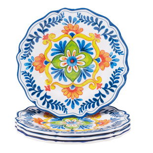 CERTIFIED INTERNATIONAL Flores Melamine Set of 4 Salad Plate 9" (Set of 4)