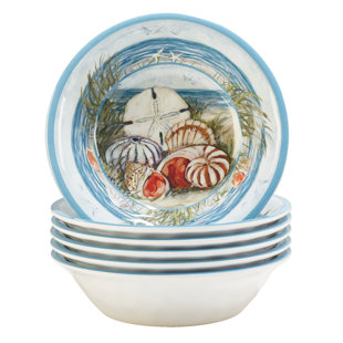 CERTIFIED INTERNATIONAL Seacoast Melamine Set of 6 All Purpose Bowl 7.5" x 2" (Set of 6)