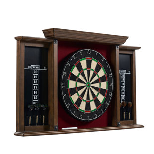 BARRINGTON BILLIARDS COMPANY Sherwood Premium Cork Dartboard and Cabinet Set with Darts