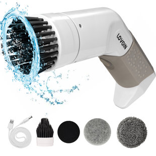 Lovoin Electric Spin Scrubber With 3 Replaceable Brush Heads, 360 Long Handle And Cordless Cleaning Brush Scrubber For Bathroom, Grout, Tile, Wall, Floor, Sink