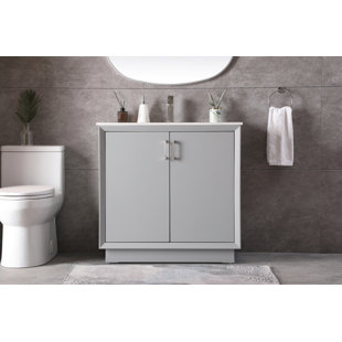 ELEGANT LIGHTING Hayes 36'' Single Bathroom Vanity with Engineered Marble Top