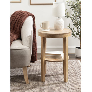 WADE LOGAN® Britnye Solid Wood End Table