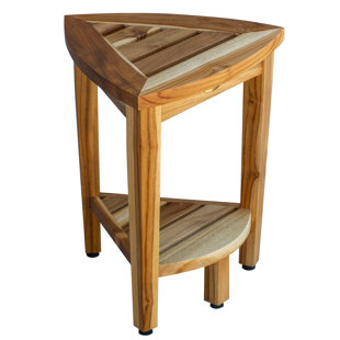 ECODECORS EarthyTeak™ 16'' W Teak Shower Bench