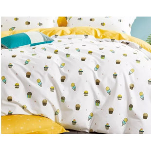 SAY YES BEDDING Cotton Twill Cupcake And Ice Cream Comforter Set