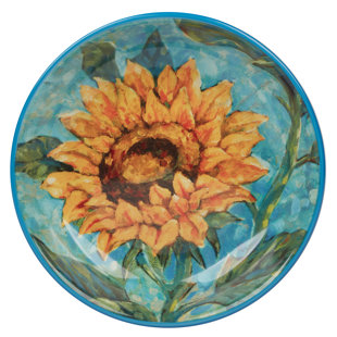 CERTIFIED INTERNATIONAL Golden Sunflowers Set of 4 Soup Bowls 9in Diam x 2in 38oz (Set of 4)