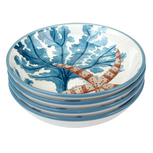 CERTIFIED INTERNATIONAL Beyond the Shore Set of 4 Soup Bowls 9in Diam x 2in 38oz (Set of 4)