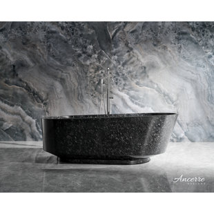 ANCERRE DESIGNS Coesistere 67'' x 31.5'' Freestanding Soaking Fiberglass Bathtub