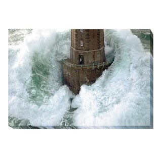 ARTISTIC HOME GALLERY 'Phares Dans La Tempête' by Jean Guichard Photographic Print on Wrapped Canvas