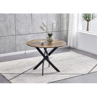 ARTISAN DESIGN FURNITURE Round Metal Base Dining Table