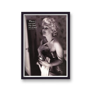 ROSDORF PARK Vintage Chanel Marilyn What Do I Wear In Bed - Single Picture Frame Print