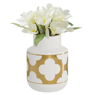 TORRE & TAGUS DESIGNS LTD. Clover Pattern Ceramic Table Vase