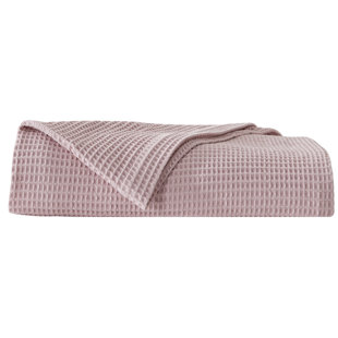 PATINA VIE MAISON Solid Cotton Waffle Weave Blanket