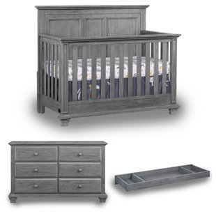OXFORDBABY Kenilworth Convertible 3 Piece Nursery Furniture Set