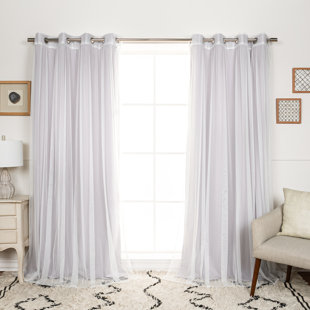 BEST HOME FASHION, INC. Polyester Room Darkening Curtain (Set of 4)