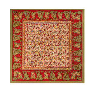 COULEUR NATURE Noel Red/Green/Orange Tablecloth - Square