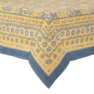 COULEUR NATURE La Mer Tablecloth 71" x 142" - Rectangular