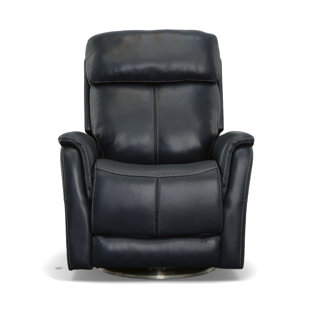 FLEXSTEEL View Leather Swivel Power Recliner