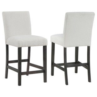 COASTER Alba Upholstered 26.25'' Counter Stool with Solid Wood Frame (Set of 2)
